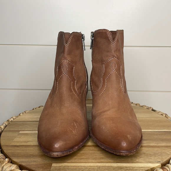 Frye Distressed Leather Booties - Picture 2 of 8